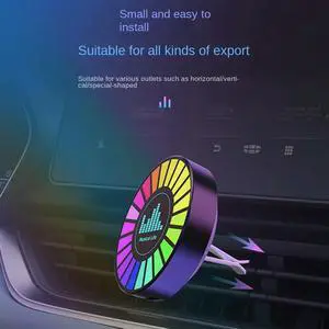 Aromatherapy Magnetic Pickup Lamp Air Fresher Round RGB Lights Car Air Outlet Decorate