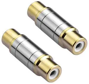 10pcs RCA Phono Female to Female Coupler Video Audio Adapter Barrel Connector Subwoofer for HDTV Speaker Amplifier Car Audio