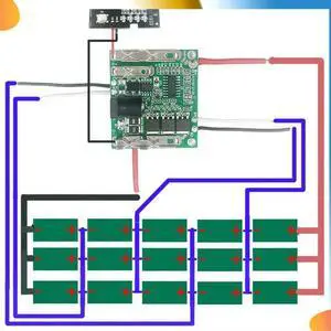 2X Li- Case Circuit Board PCB For Lomvum Zhipu Hongsong Jingmi No 18V Lithium ,10 Hole 2X Li- Case Circuit Board PCB For Lomvum Zhipu Hongsong Jingmi No 18V Lithium ,10 Hole