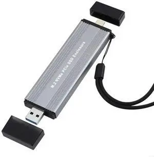 Aluminum Case USBC USBA to NVMe PCIe External Enclosure for M2 NVMe SSD 2230