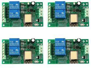 4X Esp8266 Esp-12F Wifi Relay Module 2Channel 5V/8-80V Network Relay Switch For Ide Smart Home App Remot C