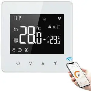 2X Tuya Zigbee Thermostat Smart Home Powered Temperature Controller For Gas Boiler Works With Voice Assist