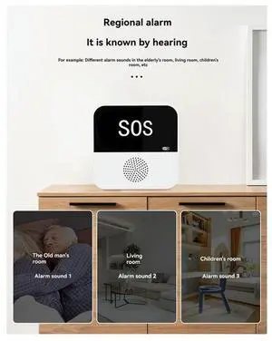 Tuya Smart Wifi SOS+3Call Button Emergency Alert System For Elderly With Caregiver Pager For Seniors Patie