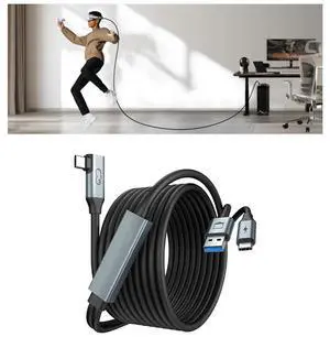 Data Cable VR Streaming Cable 10GB High-Speed Transmission Elbow Device Fast Charging Type-C 5M