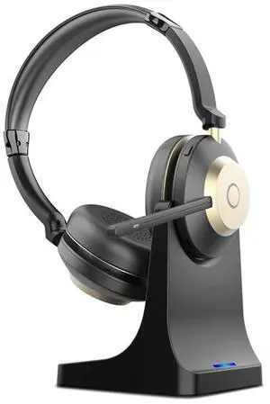 Black Gold Double-Sided Head Mount Replacement Microphone Pole Noise-Cancelling Bluetooth Wireless Communication BT882
