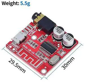 40PCS Bluetooth Audio Receiver Board MP3 Lossless Decoder Board Wireless Stereo Music Module 3.7-5V XY-BT-Mini