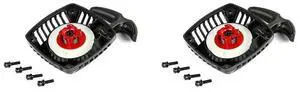 2X Easy Pull Starter Set 23/26/29/30.5CC Engine For 1/5 HPI ROFUN ROVAN KM BAJA LOSI 5IVE T RC CAR PARTS,Red