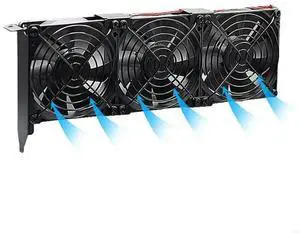 Universal VGA Cooler Dual 80mm Graphics Card Heatsink Three Fans GPU Radiator