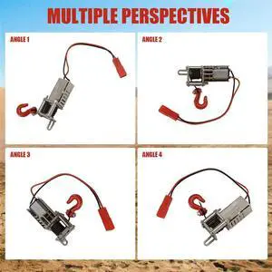 3X RC Aluminum Automatic Winch Set For WPL/MN/ 1/12 1/14 1/16 Scale RC Car