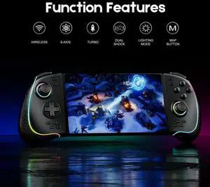 Wireless Joy-Pad Game Controller With Programmable RGB Lights 6-Axis Gyro Turbo Vibration For Switch/OLED Lite