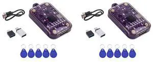 2X RFID Smart Chip Reader Chameleon Ultra Smart Card Emulator EM125KHZ IC 13.56Mhz Decode RFID Writer IC ID Tag