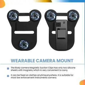 Body Camera Magnetic Mount, Universal Magnetic Mount Holder, For Universal All Brand Wearable Law Body Cams