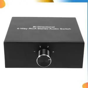 4-Way Stereo L/R Sound Channel Bi-Directional Audio Switcher, 1 In 4 Out /4 In 1 Out, Audio Switch Splitter For Speaker