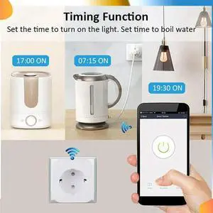 4X Tuya Plug EU 20A Socket With Power Monitering Energy Saving Timing Remote Control Life EU Plug 4X Tuya Plug EU 20A Socket With Power Monitering Energy Saving Timing Remote Control Life EU Plug