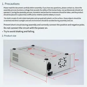 2X RD RD6012 RD6018 Switch Power Supply 65V 800W Digital Power Supply Case S800 For Iron Shell Voltage Converter Kit