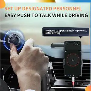 2X Wireless Bluetooth PTT Walkie Talkie Control Button With Adjustable Strap For Zello IOS Android phone