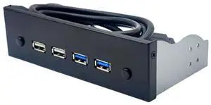 Multifunctional 5.25" Media Dashboard USB Front Panel for PC Desktop 5.25" CD-ROM Bay USB3.0/2.0 19Pin 9Pin