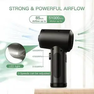 Cordless Air Duster,Multi-Use Portable Replaces Compressed Air Cans, Powerful 51000RPM,Air Duster For Computer, Laptop