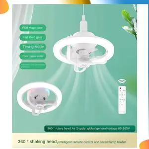 360 ° Rotating Ceiling Fan Light E27 ligent Fan With Remote Control LED Fan Light For Living Room Bedroom Top 50W Dura 360 ° Rotating Ceiling Fan Light E27 ligent Fan With Remote Control LED Fan Light For Living Room Bedroom Top 50W Dura