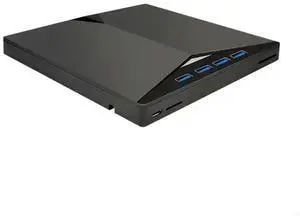 7 Port External DVD Drive USB Type C Portable DVD Player Burners Reader