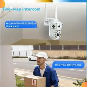 Indoor/Outdoor Multi-Lens Binocular Wireless Surveillance Camera Two-Way Intercom Version 1080P Wireless Camera
