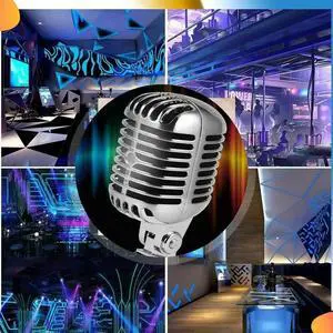 Professional Wired Vintage Classic Microphone Good Dynamic Moving Coil Mike Deluxe l Vocal Old Style Ktv Mic Mi