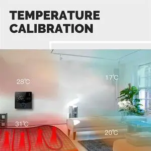 Water Heating Thermostat Water Boiler Temperature Control Parts Tuya APP Control For Alexa Google Voice- White