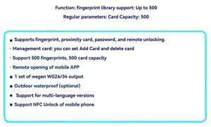 Tuya Fingerprint RFID Access Control System Door Lock Electronic Gate Opener Home Digit Keypad Biometric