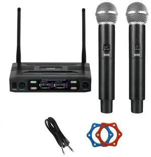 One To Two Wireless Microphones KTV Home Karaoke Mixer Dual Channel Dynamic Mic For Karaoke EU Plug