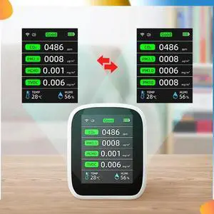 Tuya 8 &1 Air Monitor HCHO TVOC PM1.0 PM2.5 PM10 Tester Temperature Humidity Meter Carbon Dioxide Detector