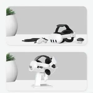 Stand Headset Charging Dock LED Display Stand Accessories for Quest3 Headset Controllers Charging Racks