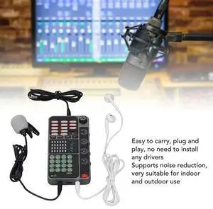 M13 Voice Changer,Live Voice Card Voice Changer, Handheld Microphone Voice Changer With BT 3.5Mm Port DJ Controller