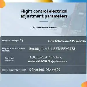 Matrix 1S HD Brushless Flight Controller 3-IN-1 With12a ESC ELRS 2.4G Receive ForO4 1S HD Whoops Drones