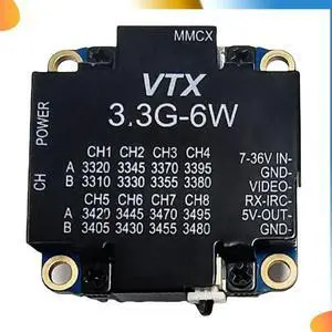 3.3G 6W VTX 6000Mw 16CH FPV Video Transmitter Wireless Transmitter Module For Long Range FPV Racing Drone Frame