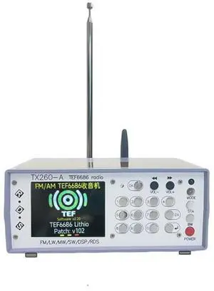 RX260 TEF6686 Stereo Desktop Radio With Infrared Bluetooth Transmitter, Remote Control, High Sensitivity