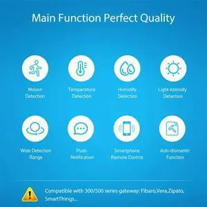 4PCS Z-Wave 700 PIR Motion Detector With Temperature Humidity Light Sensor Home Automation Work With thing Vera C