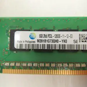 1 pcs M391B1G73QH0-YK0 For RAM 8GB 8G 2RX8 PC3L-12800E UDIMM ECC 1600 DDR3L Server Memory Fast Ship