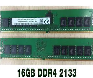 1 pcs For SK Hynix RAM 16G ECC REG Server Memory Fast Ship 16GB 2RX8 PC4-2133P DDR4 2133