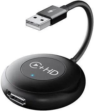 DIXSG Wired to wireless carplay to HDMI TV box, wireless carplay video car adapter