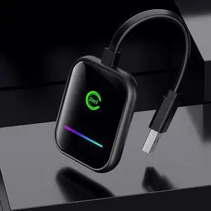 DIXSG,The 2-in-1 new carplay box features an original car wired to wireless adapter, an Apple connector, and Android auto for vehicle-to-device interconnection