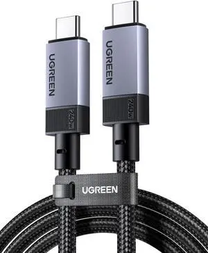 UGREEN 240W USB C Cable Gen2 10Gbps USB 3.2, 4K 60Hz Video Output Fast Charging Compatible with iPhone 16/15/14 Pro Max, NVMe SSD, Monitor, Galaxy S25/S24/S23 Ultra, MacBook Pro, 3.3FT