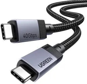 UGREEN 240W USB C Cable, 40Gbps USB C to USB C Cable USB4.0 GEN3 8K 60Hz PD 3.1 Video Cable Compatible with USB C Monitors, Hubs, Docks, MacBook Air, iPhone 16/15 Pro Max, Galaxy S25/S24 Ultra, 3.3FT