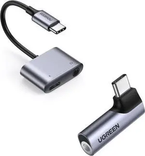 UGREEN USB C to 3.5mm Headphone and Charger Adapter, Supports PD3.0 and QC3.0 Fast Charging, Premium Sound Quality, Universal Fit