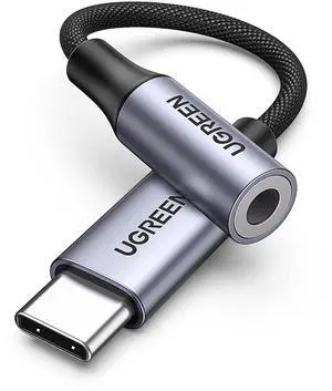 UGREEN USB C to 3.5mm Audio Adapter Type C to Headphone Aux Jack Dongle 24bit/96kHz HiFi DAC Cable Cord Compatible with iPhone 16 15 Pro Max/16 Plus, iPad, Galaxy S25 S24 Ultra, Pixel 9, Grey