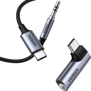 UGREEN USB C to 3.5mm Audio Headphone Jack Adapter Bundle with 3.3FT USB C to Aux Cord 3.5mm Type C Audio Adapter