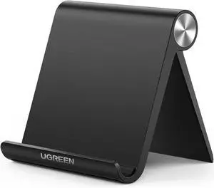 UGREEN Cell Phone Stand for Desk Phone Holder Foldable Portable Adjustable Compatible with iPhone 16 15 14 13 Pro Max, iPhone 12 11 Plus SE XS XR 8 7, Office Desk Travel Accessories,