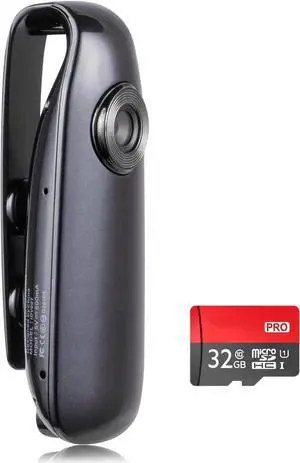 Lenofocus Mini Body Camera 1080P Hidden Spy Cameras Body Mounted Video Camera for Civilians and Police, Small Personal Wearable Pocket Body Worn Cam Bike Camera for Cycling Home Office Security