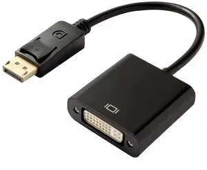 DIXSG DisplayPort to DVI Adapter, 1080P Gold-Plated DP (Male) to DVI-D (Female) Converter Cable, Compatible with PC, Laptop, Desktop, Monitor, HDTV & Projector
