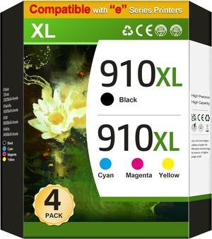 Ennovor Compatible 910XL Ink Cartridge Replacement for HP OfficeJet Pro 8025e 8028e 8015, Black, Cyan, Yellow, Magenta, 4-Pack