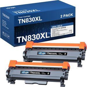 Ennovor TN830XL Toner Replacement Compatible for Brother TN830XL TN-830 TN830 High Yield to use with HL-L2460DW DCP-L2640DW HL-L2480DW HL-L2400D HL-L2405W MFC-L2820DW Printer (Black, 2Pack)